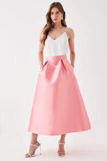 Атласная юбка-миди Coast, розовый