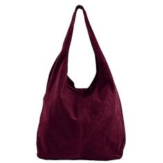 Темно-бордовая сумка через плечо из мягкой замши-хобо | БИКСИ Sostter, мультиколор