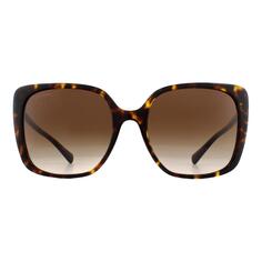 Квадратные темные гаванно-коричневые солнцезащитные очки с градиентом Bvlgari, коричневый