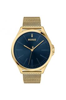 Модные аналоговые кварцевые часы из нержавеющей стали с покрытием Smash — 1530178 HUGO, синий
