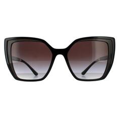 Квадратные черные и прозрачные серые темно-серые солнцезащитные очки с градиентом Dolce &amp; Gabbana, черный