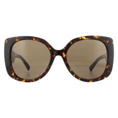 Темно-коричневые солнцезащитные очки Square Havana Versace, коричневый