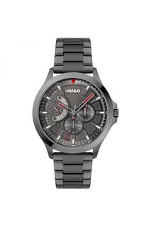 Модные аналоговые часы #Leap из нержавеющей стали — 1530247 HUGO, серый