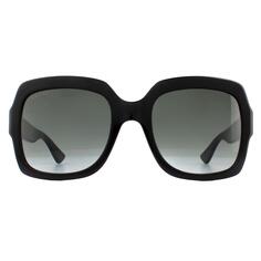 Квадратные черные серые солнцезащитные очки с градиентом GG0036SN Gucci, черный