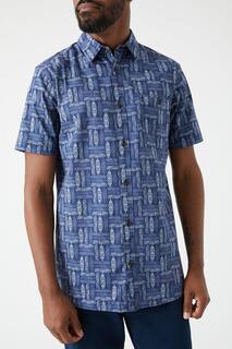 Рубашка с принтом Tetris Surfboard Debenhams, темно-синий