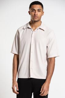Рубашка свободного кроя с короткими рукавами &apos;Оттоманка&apos; Blank Essentials, бежевый