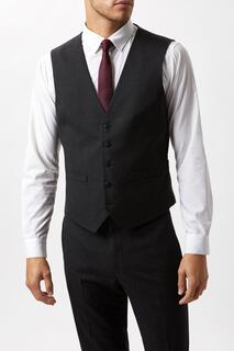 Темно-серый костюмный жилет приталенного кроя Essential Burton, серый