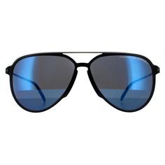 Темно-серые палладиевые темно-синие зеркальные солнцезащитные очки-авиаторы Porsche Design, серый