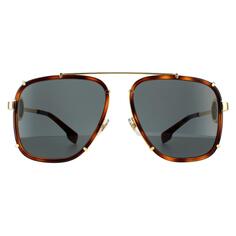 Темно-серые солнцезащитные очки Aviator Havana Versace, коричневый