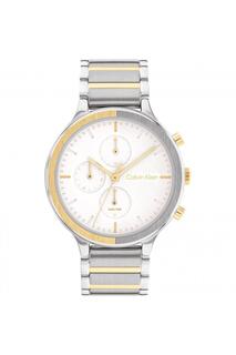 Модные аналоговые часы Energize из стерлингового серебра — 25200239 CALVIN KLEIN, белый