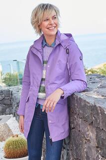 Водонепроницаемая куртка с капюшоном на флисовой подкладке Cotton Traders, фиолетовый