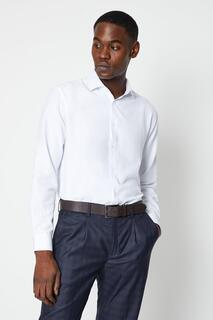 Рубашка стандартного кроя с длинным рукавом с узором «елочка» Burton, белый