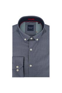 Рубашка узкого кроя из шамбре, ограниченная серия Steel &amp; Jelly, темно-синий