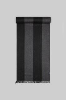 Темно-серый шарф с узором &quot;в елочку&quot; Steel &amp; Jelly, серый