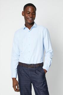 Рубашка стандартного кроя с длинным рукавом с узором «елочка» Burton, синий