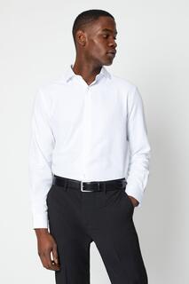 Рубашка узкого кроя с длинными рукавами и узором «елочка» Burton, белый