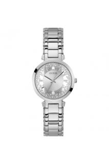 Модные аналоговые часы из кристально чистой нержавеющей стали - Gw0470L1 Guess, серебро
