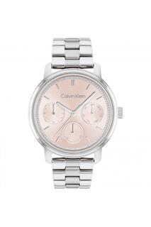 Модные аналоговые часы из блестящей нержавеющей стали - 25200176 CALVIN KLEIN, розовый