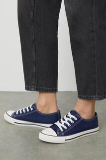 Кроссовки Navy Icon Canvas Trainers Dorothy Perkins, темно-синий