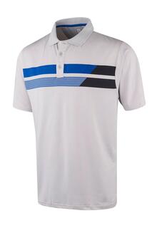 Рубашка-поло для гольфа с асимметричным принтом и защитой от ультрафиолета Island Green, серый