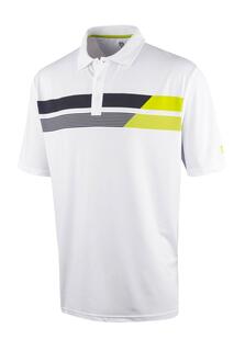 Рубашка-поло для гольфа с асимметричным принтом и защитой от ультрафиолета Island Green, белый