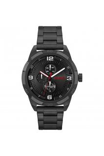 Модные аналоговые часы из нержавеющей стали с рукояткой — 1530279 HUGO, черный