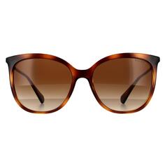 Модные блестящие темные гаванно-коричневые солнцезащитные очки с градиентом Ralph by Ralph Lauren, коричневый