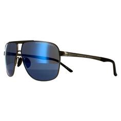 Темно-синие зеркальные солнцезащитные очки Aviator Gun Porsche Design, серый