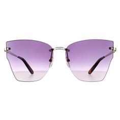 Модные золотисто-фиолетовые солнцезащитные очки Salvatore Ferragamo, золото