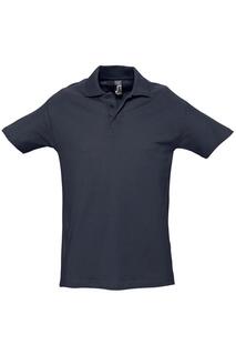 Рубашка-поло из тяжелого материала с короткими рукавами Spring II SOL&apos;S, темно-синий Sols