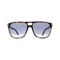 Темно-синие солнцезащитные очки Aviator с градиентом гаванского цвета Tom Ford, коричневый