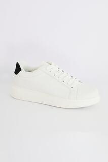 Кроссовки &apos;Royal&apos; Faux Leather Chunky Sole Lace Up Trainer Brave Soul, белый