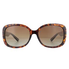 Модные поляризационные солнцезащитные очки Havana Brown с градиентом Polaroid, коричневый