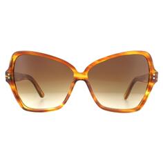 Модные коричневые солнцезащитные очки Havana с градиентом Celine, коричневый
