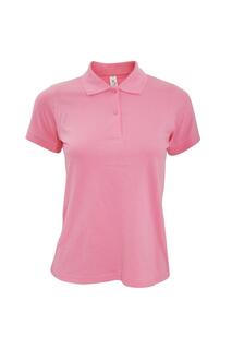 Рубашка-поло с короткими рукавами Safran Pure B&amp;C, розовый B&C