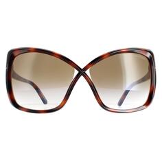 Модные солнцезащитные очки Blonde Havana Brown Gradient FT0943 Jasmin Tom Ford, коричневый