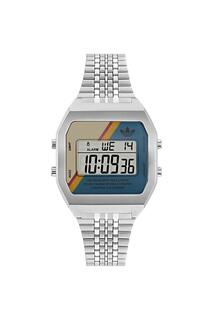 Модные цифровые кварцевые часы Digital Two из нержавеющей стали - Aost23556 adidas Originals, черный