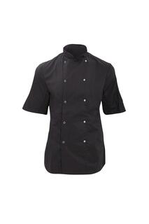 Эконом-куртка для шеф-поваров с короткими рукавами Одежда для шеф-поваров Dennys, черный