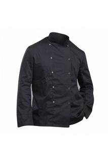 Эконом-куртка Chefs с длинными рукавами Одежда для шеф-повара (2 шт.) Dennys, черный