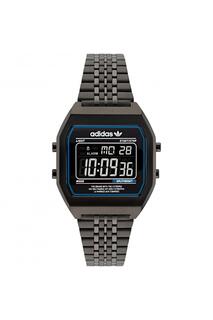 Модные цифровые кварцевые часы Digital Two из нержавеющей стали - Aost22073 adidas Originals, черный