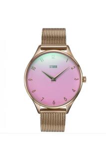 Модные часы Reli из розового золота и розовой нержавеющей стали — 47498/rg/pk STORM, белый