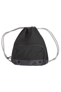 Водонепроницаемая спортивная спортивная сумка на шнурке Athleisure (2 шт.) Bagbase, черный