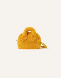 Ручная сумка через плечо из искусственного меха Accessorize, желтый