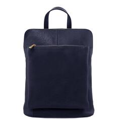 Темно-синий рюкзак с карманами из шагреневой кожи | БХИБЕ Sostter, темно-синий