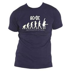 Футболка «Эволюция рока» AC/DC, темно-синий