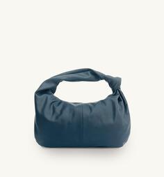 Темно-синяя кожаная сумка на плечо Margot Apatchy London, синий