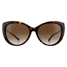 Темно-черепахово-коричневые солнцезащитные очки «кошачий глаз» с градиентом Michael Kors, коричневый