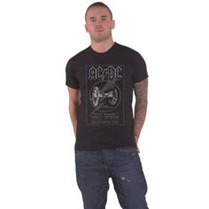 Монохромная футболка для тех, кто собирается зажечь 40-е годы AC/DC, черный