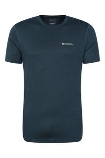 Футболка Echo Melange, дышащая велосипедная футболка для бега Mountain Warehouse, синий