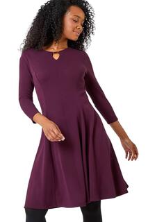Эластичное платье с плиссированной юбкой для миниатюрных размеров Roman, фиолетовый